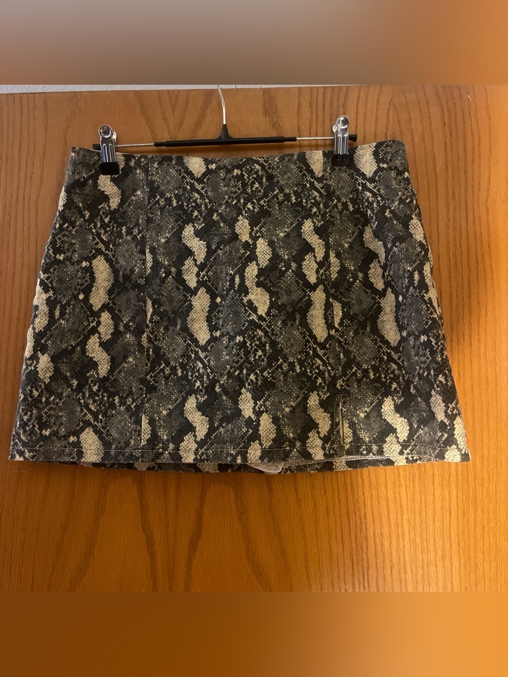 Windsor Snake-Print Mini Skort in Black and Cream